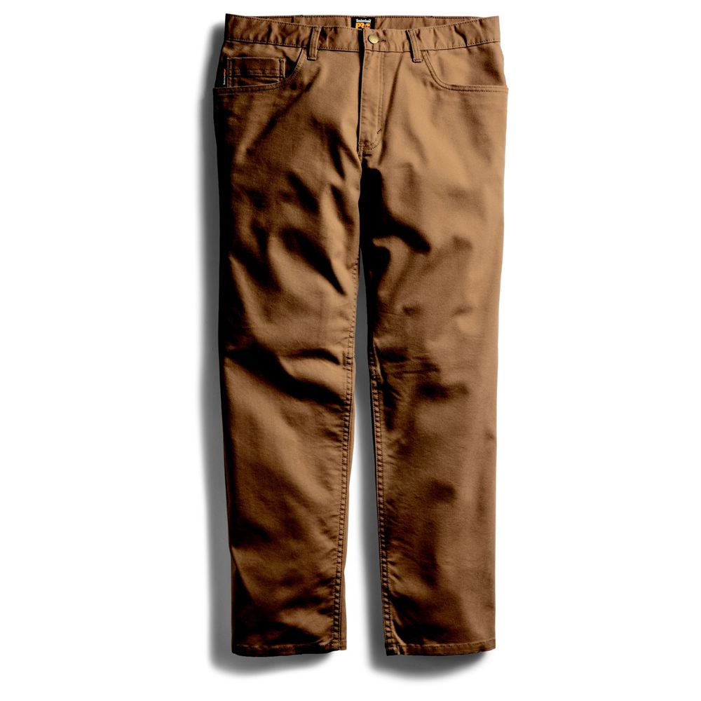 Timberland Mens Pants PRO® 8 Series Flex Canvas Work - Brown - India XP1072348